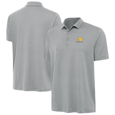 Men's Antigua  Gray Chase Elliott Reprocess Polo
