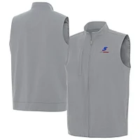 Men's Antigua  Gray Kyle Larson Regard Full-Zip Vest