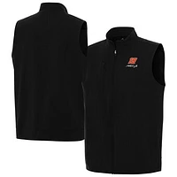 Men's Antigua  Black Martin Truex Jr Regard Full-Zip Vest