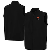 Men's Antigua  Black Martin Truex Jr Regard Full-Zip Vest