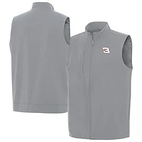 Men's Antigua  Gray NASCAR Regard Full-Zip Vest