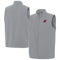 Men's Antigua  Gray Austin Cindric Regard Full-Zip Vest