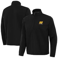 Men's Antigua  Black Ryan Blaney Brisk Quarter-Zip Pullover Jacket