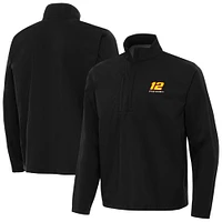 Men's Antigua  Black Ryan Blaney Brisk Quarter-Zip Pullover Jacket