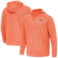 Men's Antigua  Heather Orange Martin Truex Jr Cloud Pullover Hoodie