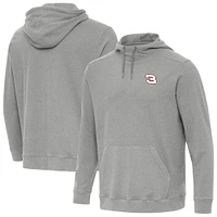 Men's Antigua  Heather Gray NASCAR Cloud Pullover Hoodie
