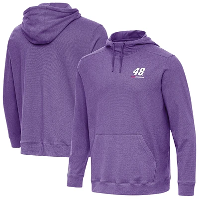 Men's Antigua Heather Alex Bowman Cloud Pullover Hoodie