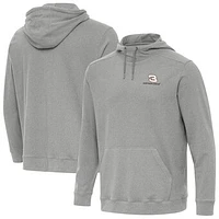 Men's Antigua  Heather Gray Austin Dillon Cloud Pullover Hoodie