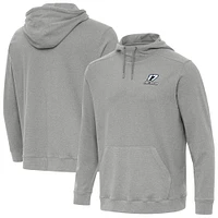 Men's Antigua  Heather Gray Chris Buescher Cloud Pullover Hoodie