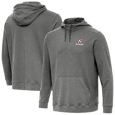 Men's Antigua  Heather Black Brad Keselowski Cloud Pullover Hoodie