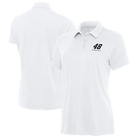 Women's Antigua  White Alex Bowman Reprocess Polo