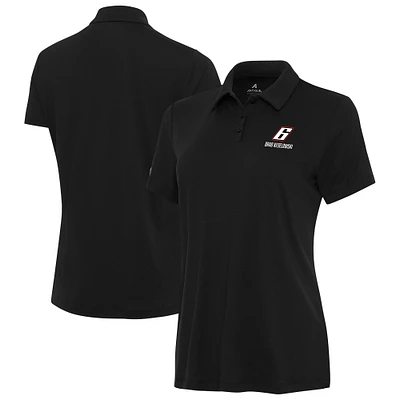 Women's Antigua  Black Brad Keselowski Reprocess Polo