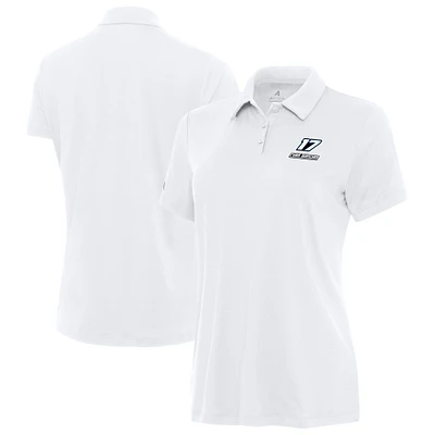 Women's Antigua  White Chris Buescher Reprocess Polo