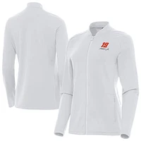 Women's Antigua  White Martin Truex Jr Continual Full-Zip Jacket