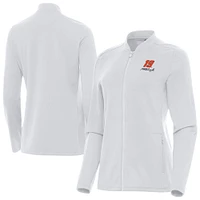 Women's Antigua  White Martin Truex Jr Continual Full-Zip Jacket