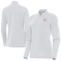 Women's Antigua  White NASCAR Continual Full-Zip Jacket
