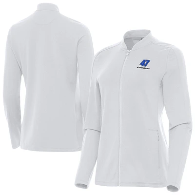 Women's Antigua  White Ricky Stenhouse Jr. Continual Full-Zip Jacket