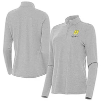 Women's Antigua Heather Denny Hamlin Bright Quarter-Zip Top