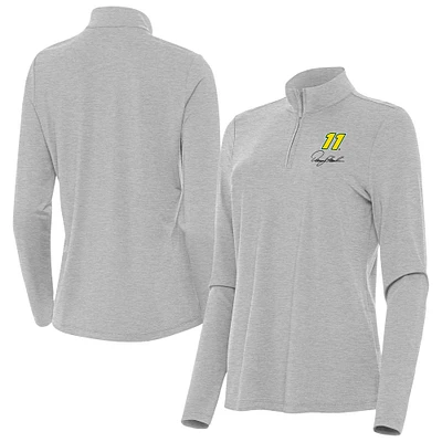 Women's Antigua Heather Denny Hamlin Bright Quarter-Zip Top