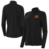 Women's Antigua Heather Joey Logano Bright Quarter-Zip Top