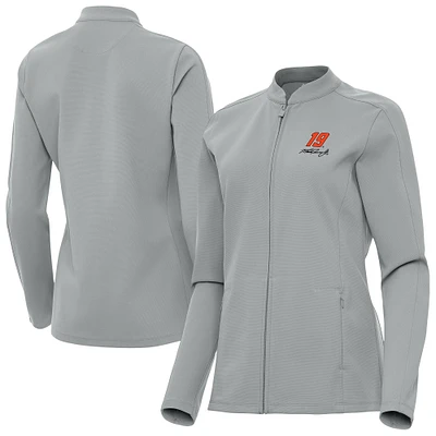 Women's Antigua  Gray Martin Truex Jr Regard Full-Zip Jacket