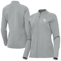 Women's Antigua  Gray Austin Dillon Regard Full-Zip Jacket