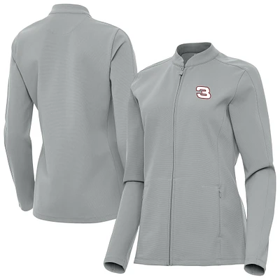 Women's Antigua  Gray Austin Dillon Regard Full-Zip Jacket