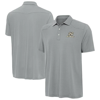 Men's Antigua Gray Christopher Bell Western Polo