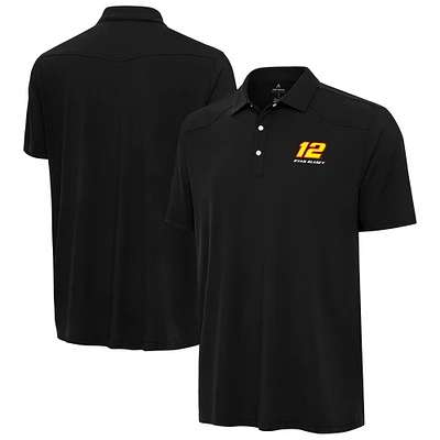 Men's Antigua Black Ryan Blaney Western Polo
