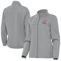 Women's Antigua Gray Brad Keselowski Links 2 Full-Zip Golf Jacket