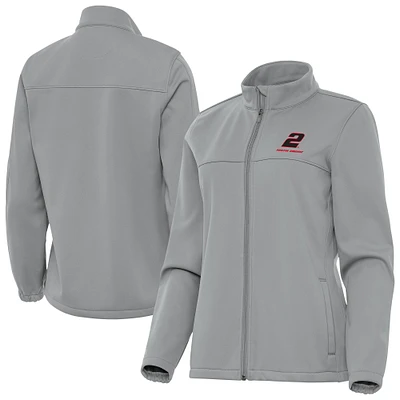 Women's Antigua Gray Austin Cindric Links 2 Full-Zip Golf Jacket