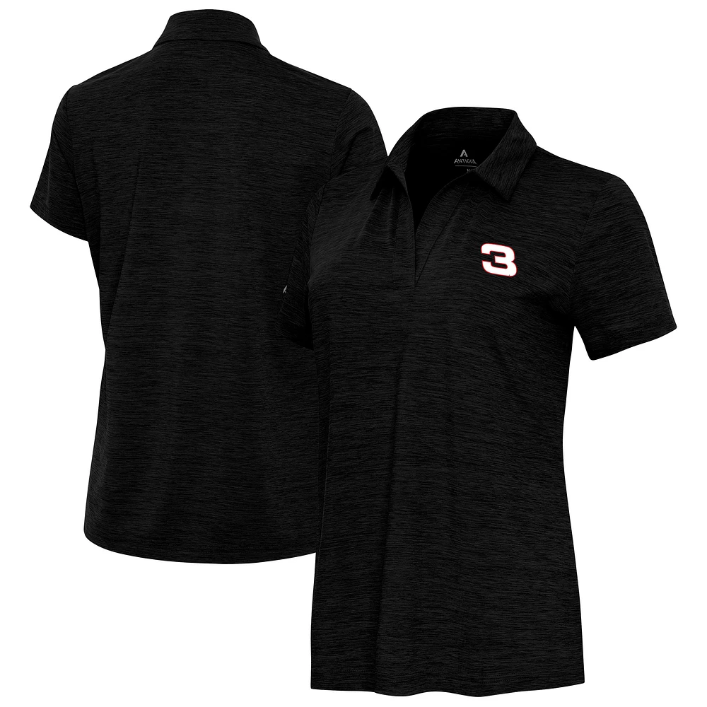 Women's Antigua Heather Richard Childress Racing Layout V-Neck Polo