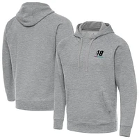 Men's Antigua Heather Gray Alex Bowman Victory Tall Pullover Hoodie