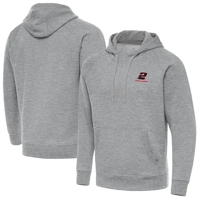 Men's Antigua Heather Gray Austin Cindric Victory Tall Pullover Hoodie