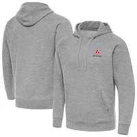 Men's Antigua Heather Gray Brad Keselowski Victory Tall Pullover Hoodie