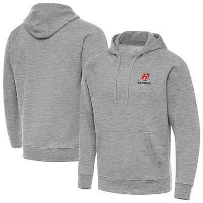 Men's Antigua Heather Gray Brad Keselowski Victory Tall Pullover Hoodie