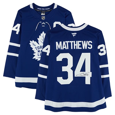 Auston Matthews Toronto Maple Leafs Autographed Blue Fanatics Premium Jersey