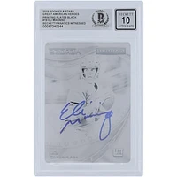 Eli Manning New York Giants Autographed 2019 Panini Rookies & Stars Black Printing Plate #GAH-EM #1/1 Beckett Fanatics Witnessed Authenticated 10 Card