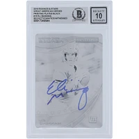 Eli Manning New York Giants Autographed 2019 Panini Rookies & Stars Black Printing Plate #GAH-EM #1/1 Beckett Fanatics Witnessed Authenticated 10 Card