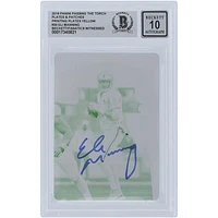 Eli Manning New York Giants Autographed 2019 Panini Passing the Torch Yellow Printing Plate #30 #1/1 Beckett Fanatics Witnessed Authenticated 10 Card