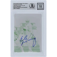 Eli Manning New York Giants Autographed 2019 Panini Passing the Torch Yellow Printing Plate #30 #1/1 Beckett Fanatics Witnessed Authenticated 10 Card