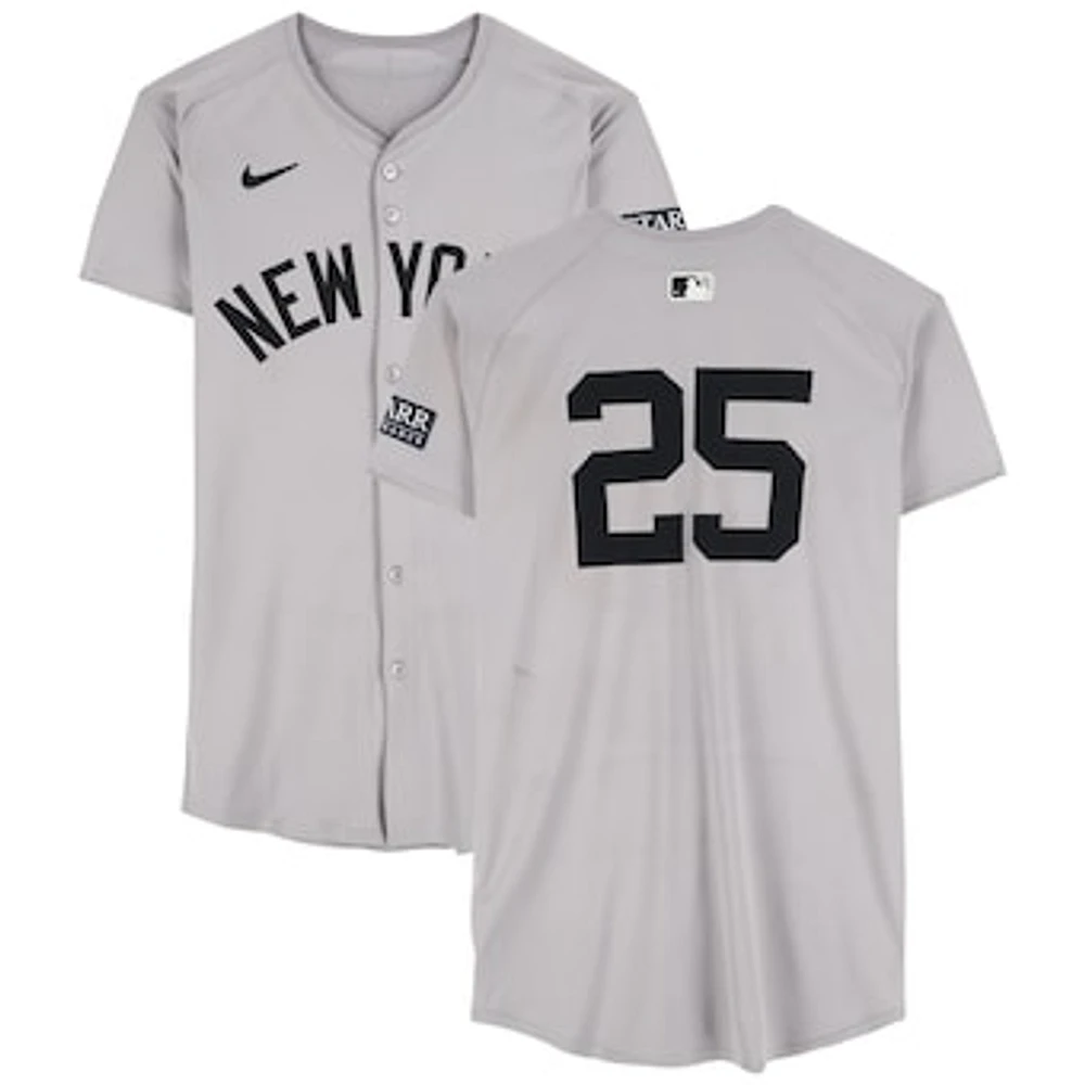 Gleyber Torres New York Yankees Game-Used #25 Gray Jersey vs. Oakland Athletics on September 22, 2024