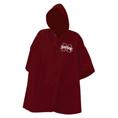 Maroon Mississippi State Bulldogs Deluxe Adult Stadium Quarter-Snap Rain Poncho