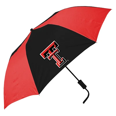 Red/Black Texas Tech Red Raiders Two-Tone Auto Open Folding Umbrella