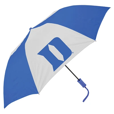 Royal/White Duke Blue Devils Two-Tone Auto Open Folding Umbrella