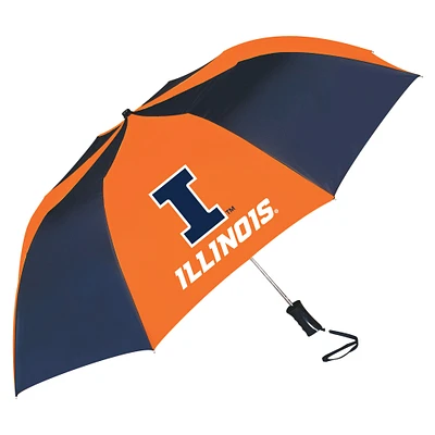 Navy/Orange Illinois Fighting Illini Two-Tone Auto Open Folding Umbrella