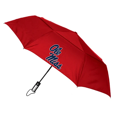 Red Ole Miss Rebels Windflow Dynamo Deluxe 48" Vented Folding Umbrella