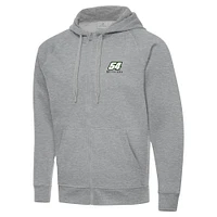 Men's Antigua  Heather Gray Ty Gibbs Victory Full-Zip Hoodie