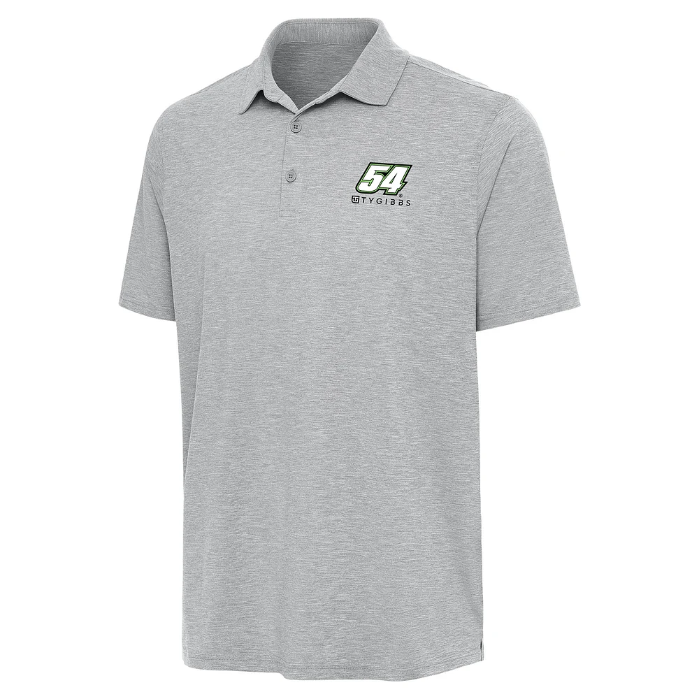 Men's Antigua Heather Gray Ty Gibbs Par 3 Polo