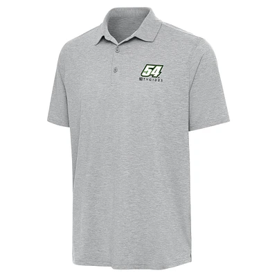 Men's Antigua  Heather Gray Ty Gibbs Par 3 Polo